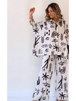 Bat Shirt Linen Suit