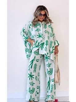 Bat Shirt Linen Suit