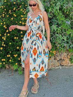 Beige Midi Dress