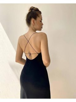 Black Low Cut Dress