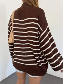 Buttoned Knitwear Sweater