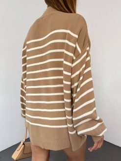 Buttoned Knitwear Sweater