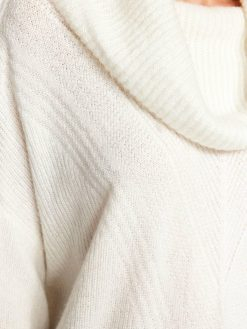 Ecru Turtleneck Knitwear Sweater