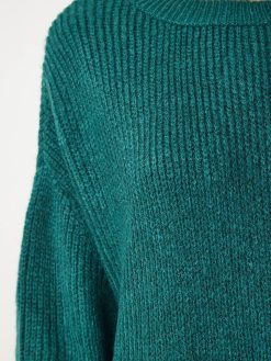 Emerald Oversize Long Basic Knitwear Sweater