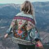 Floral Embroidery Vintage Denim Jacket