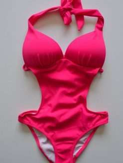 Half Filled Pink Swimsuit