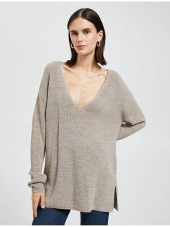 Mink Oversize Sweater V Neck