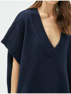 Navy Blue Knitwear Vest