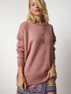 Orange Crew Neck Oversize Knitwear Sweater (Copy)