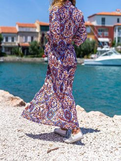 Orange Tied Waist Summer Dress