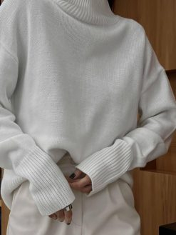 Orange Turtleneck Sweater