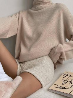 Orange Turtleneck Sweater