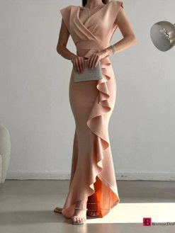 Powder Scuba Diver Flounces Dress