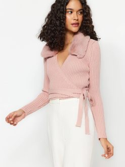 Rose Artificial Fur Sweater