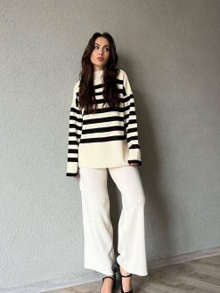 Striped Knitwear Sweater