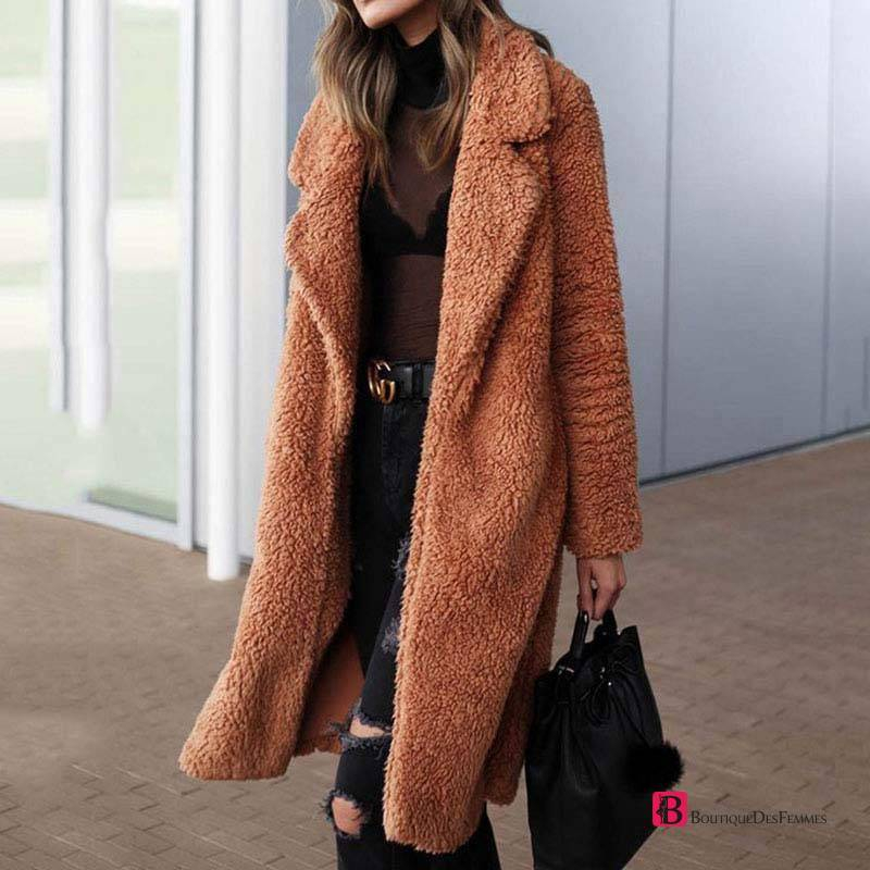 Warm Long Teddy Faux Fur Coat