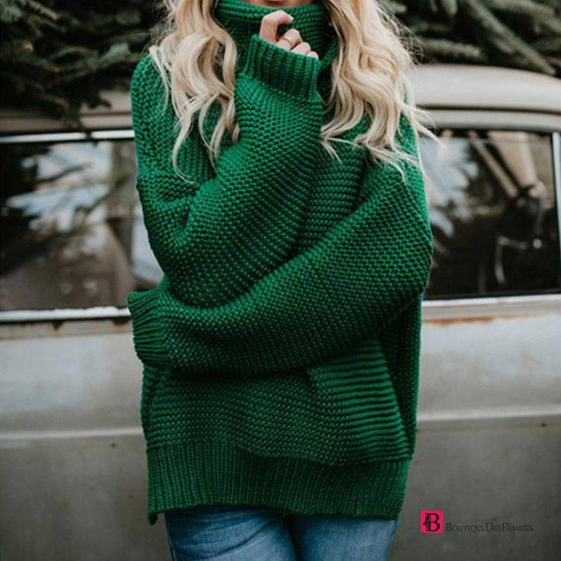 Warm Turtleneck Knitted Pullover